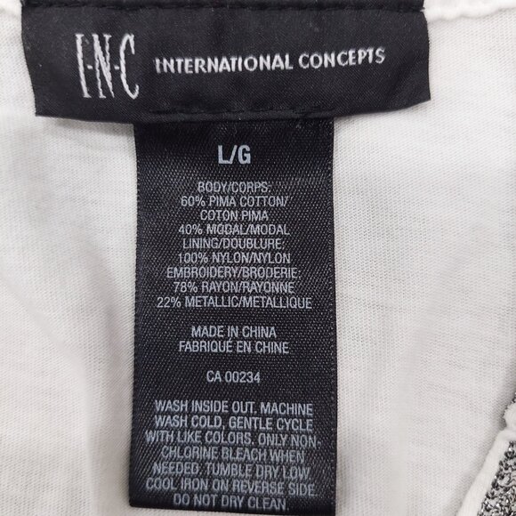 INC International Concepts Fairycore Silver Flared Tunic, Size L - Picture 4 of 6